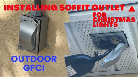 how to install junction box in aluminum soffit|soffit outlet box attachment.